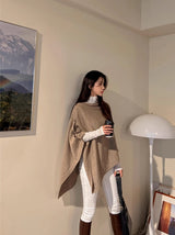 Women's Wool Slant Cape Scarf