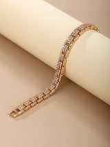 Metallic Light Luxury Inlaid Zirconium Bracelet
