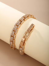 Metallic Light Luxury Inlaid Zirconium Bracelet